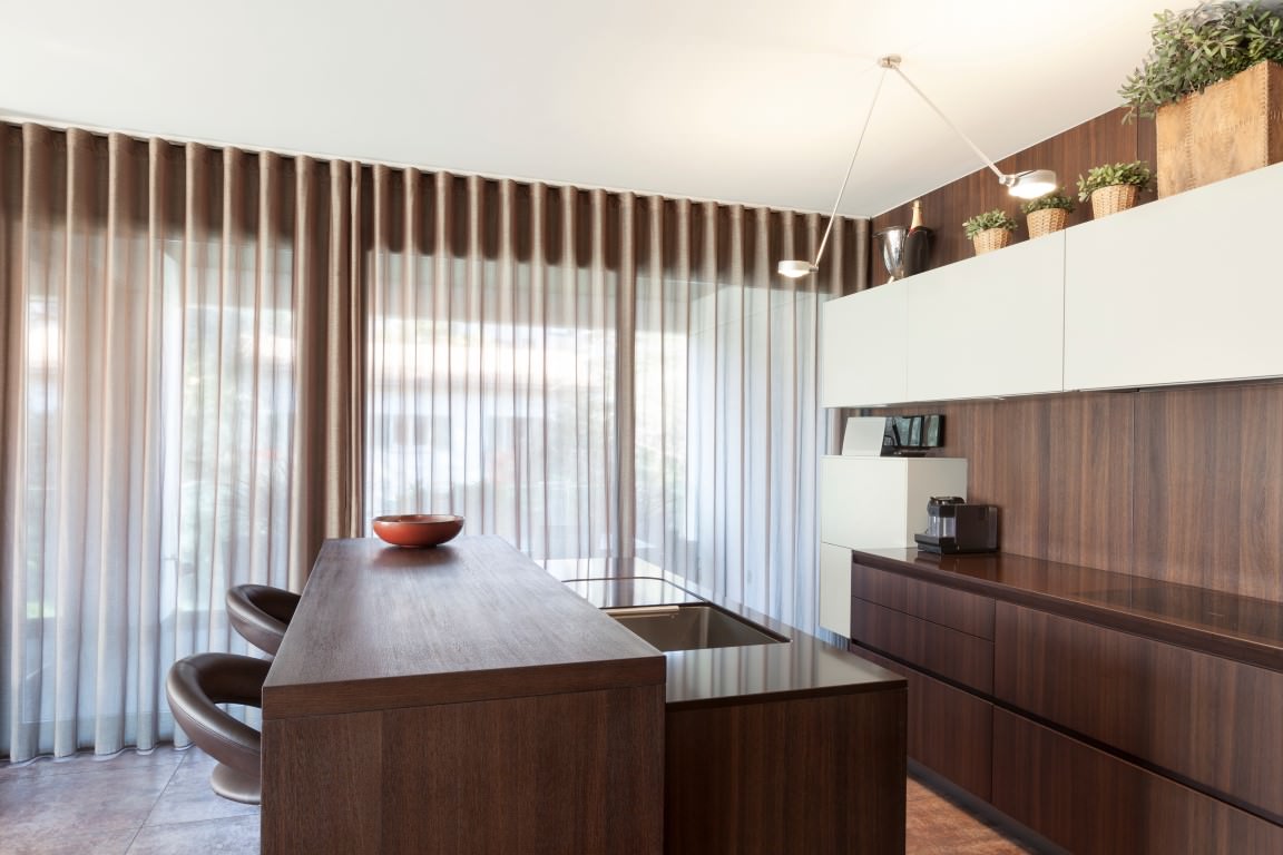 Interiors, wooden kitchen modern design